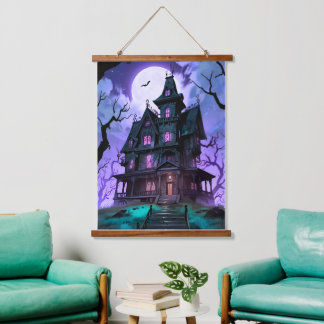 halloween wandtapijt kasteel eng hangend wandkleed