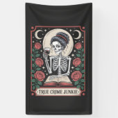 Halloween Ware Misdaad Junkie Tarotkaart Spandoek (Verticaal)