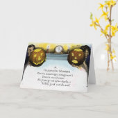  Halloween Warning Greeting / Opmerking Kaart (Gele Bloem)