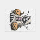 Halloween Wasbeer Geest Fleece Deken (Voorkant (Horizontaal))
