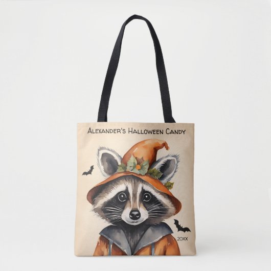 Halloween wasbeer gepersonaliseerd tote bag (Voorkant)