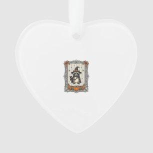 Halloween Wasbeer Heks Pompoen Vintage Schattig_1 Ornament