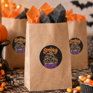 Halloween Wasberen Griezelige Wilde Hip Hop Favor Ronde Sticker