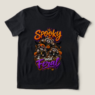 Halloween Wasberen Griezelige Wilde Jongen Tri-Blend Shirt