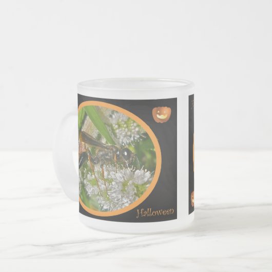 Halloween Wasp Glass Mok Rasset (Voorkant links)