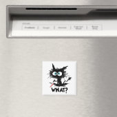 Halloween Wat - Grappige zwarte kat met mes lange Magneet (Insitu (Vaatwasser))