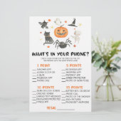 Halloween Wat zit er in je telefoon Baby shower sp Briefpapier (Staand voorkant)
