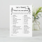 Halloween Wat zit er in je telefoon brunch party s Kaart (Staand voorkant)