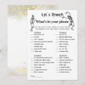 Halloween Wat zit er in je telefoon brunch party s Kaart (Voorkant / Achterkant)