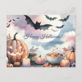 Halloween-waterverf Briefkaart