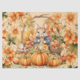 Halloween Waterverf Bunny & Pumpkins Decoupage Tissuepapier