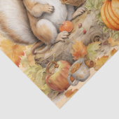 Halloween Waterverf Eekhoorns Pompoenen Decoupage Tissuepapier (Detail)