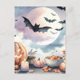 Halloween-waterverf Feestdagenkaart