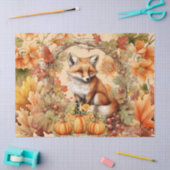 Halloween Waterverf Fox & Pumpkins Decoupage Tissuepapier (Craft)