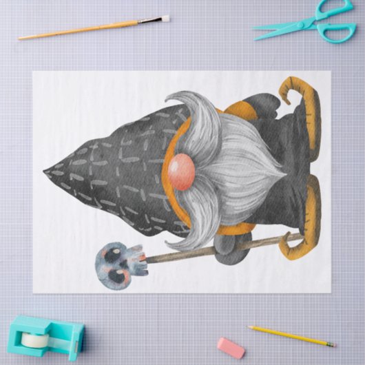 Halloween Waterverf Gnome Tissuepapier (Craft)