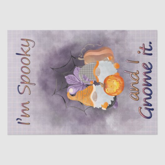 Halloween Waterverf Gnomes Tissuepapier (Voorkant)