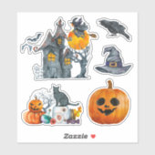 Halloween waterverf hand getekend sticker (Vel)