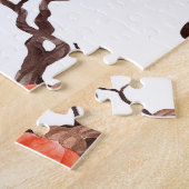 Halloween Waterverf: Haunted House Pattern. Legpuzzel (Zijkant)