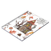 Halloween Waterverf: Haunted House Pattern. Notitieboek (Linkerzijde)