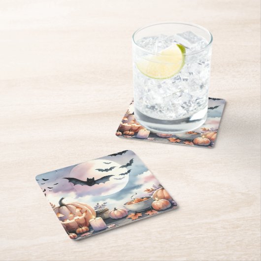 Halloween-waterverf Kartonnen Onderzetters (Insitu)