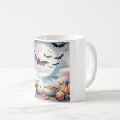 Halloween-waterverf Koffiemok (Voorkant rechts)