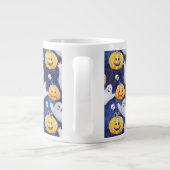 Halloween Waterverf Patroon Grote Koffiekop (Achterkant)
