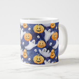 Halloween Waterverf Patroon Grote Koffiekop