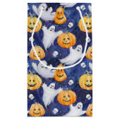Halloween Waterverf Patroon Klein Cadeauzakje (Achterkant)