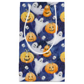 Halloween Waterverf Patroon Klein Cadeauzakje (Voorkant)