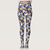 Halloween Waterverf Patroon Leggings (Voorkant)