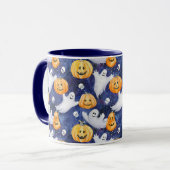 Halloween Waterverf Patroon Mok (Voorkant links)