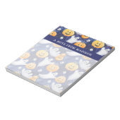 Halloween Waterverf Patroon Notitieblok (Linkerzijde)