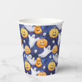 Halloween Waterverf Patroon Papieren Bekers (Voorkant)