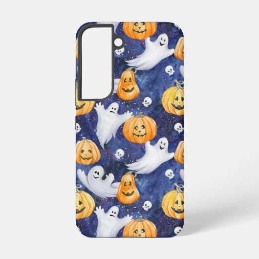 Halloween Waterverf Patroon Samsung Galaxy Hoesje (Achterkant)