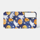 Halloween Waterverf Patroon Samsung Galaxy Hoesje (Achterkant horizontaal)