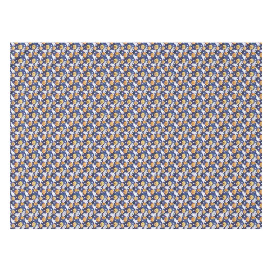 Halloween Waterverf Patroon Tafelkleed (Voorkant (Horizontaal))