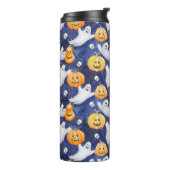 Halloween Waterverf Patroon Thermosbeker (Gedraaid links)