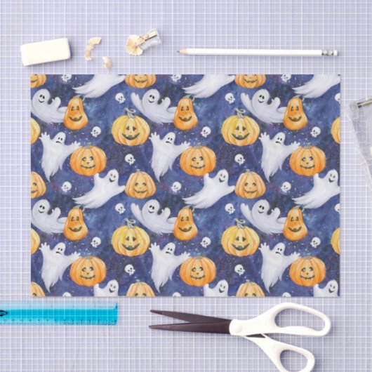 Halloween Waterverf Patroon Tissuepapier (Craft)