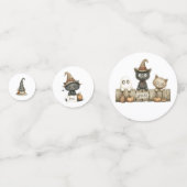 Halloween Waterverf Personages Tafelverstrooiing Confetti (Achterkanten)