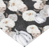 Halloween Waterverf Pomkins Skulls Black White Tafelkleed (Gekanteld)