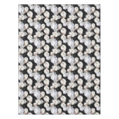 Halloween Waterverf Pomkins Skulls Black White Tafelkleed (Voorkant)