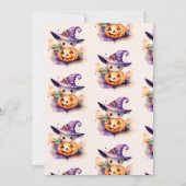 Halloween Waterverf Pompoen Kleine Boo Baby Showe Kaart (Achterkant)
