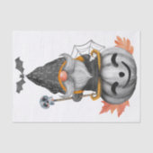 Halloween Waterverf Pumpkin Gnome Tissuepapier (Voorkant)