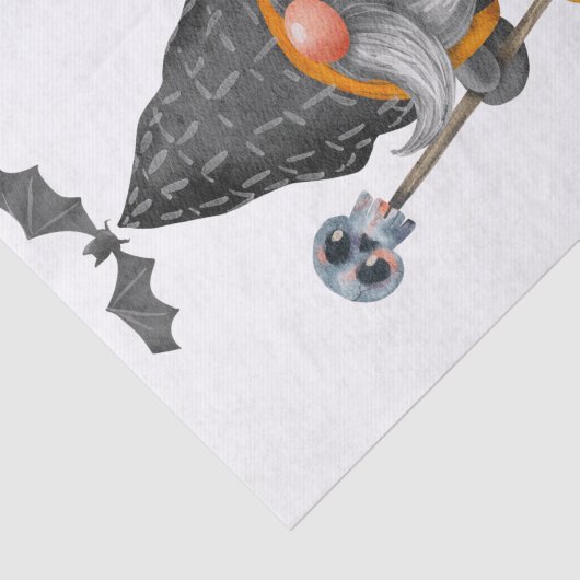 Halloween Waterverf Pumpkin Gnome Tissuepapier (Detail)