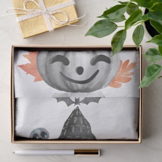 Halloween Waterverf Pumpkin Gnome Tissuepapier (Geschenk)