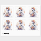 Halloween Waterverf Skelet Stickers (Vel)