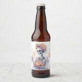 Halloween Waterverf Skeleton Beer Labels Bier Etiket (Voorkant)