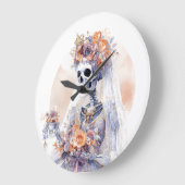 Halloween Waterverf Skeleton Muurklok Grote Klok (Hoek)