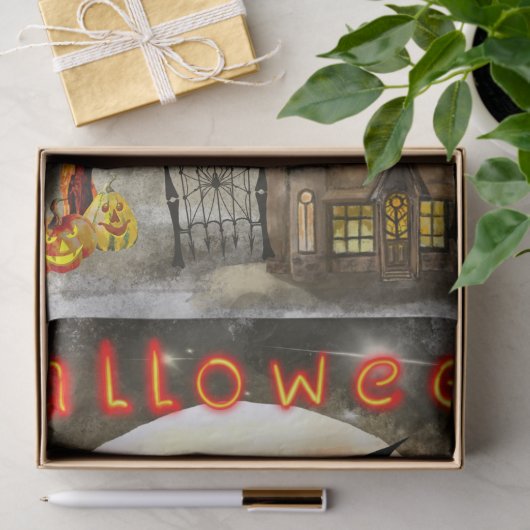 Halloween Waterverf Tissuepapier (Geschenk)