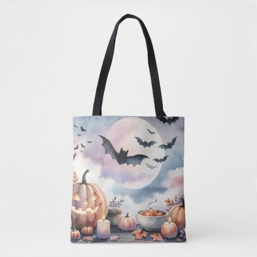 Halloween-waterverf Tote Bag (Voorkant)